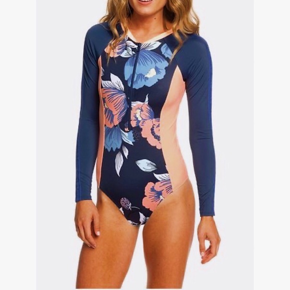 ROXY•Fitness Long Sleeve UPF 50 One-Piece Swimsuit